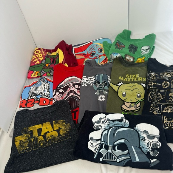 Star Wars collection 10pc shirt bundle, VARIOUS SIZES. Pls. check pics for sizes - Picture 2 of 10